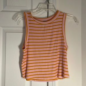 Striped cropped tank top